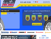 Tablet Screenshot of carneytire.com